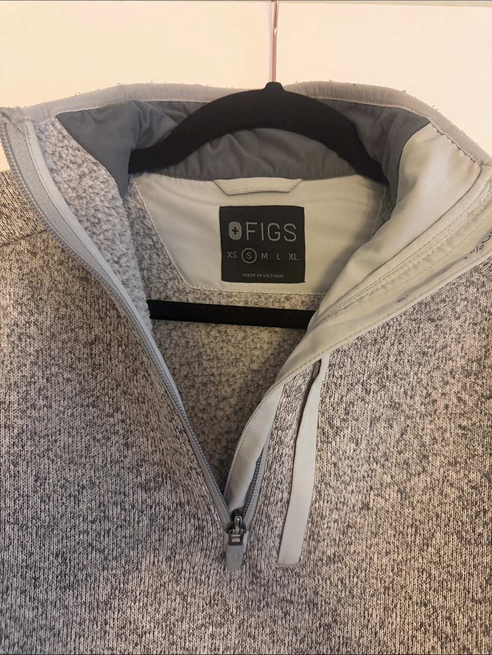 FIGS Light Heather Gray Women's Quarter-Zip Sweatshirt
